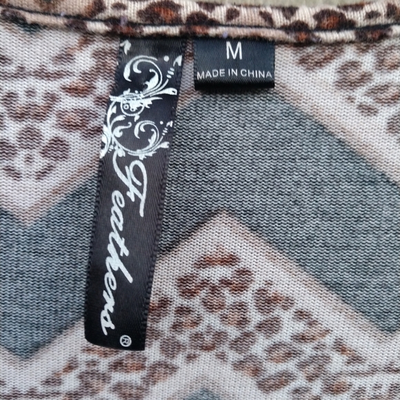 Feathers short black leopard print dress - Picture 2 of 5